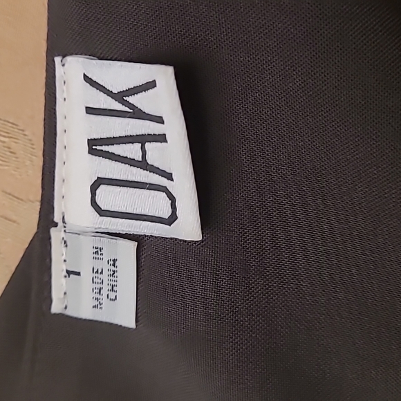 Womens OAK NYC Draped Open Back Layered Shirt Dress Crepe Green Size 1 Small - Picture 7 of 7